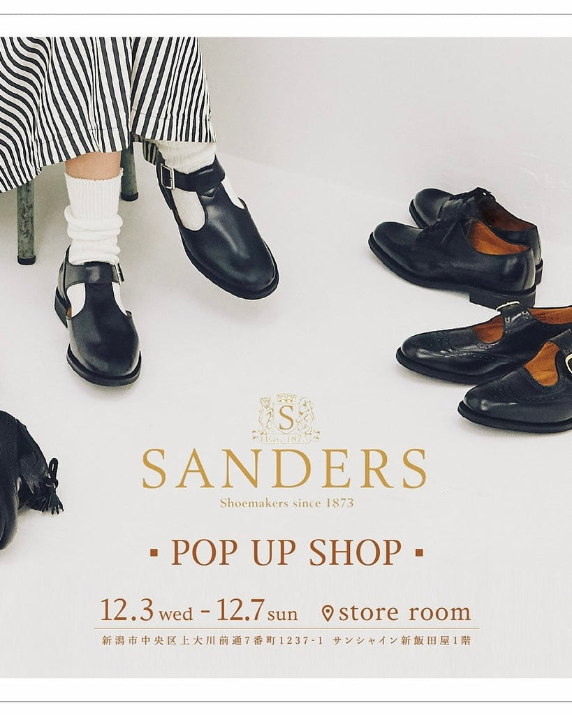 SANDERS POP UP SHOP @ store room Niigata(12/3-12/7)開催!!!