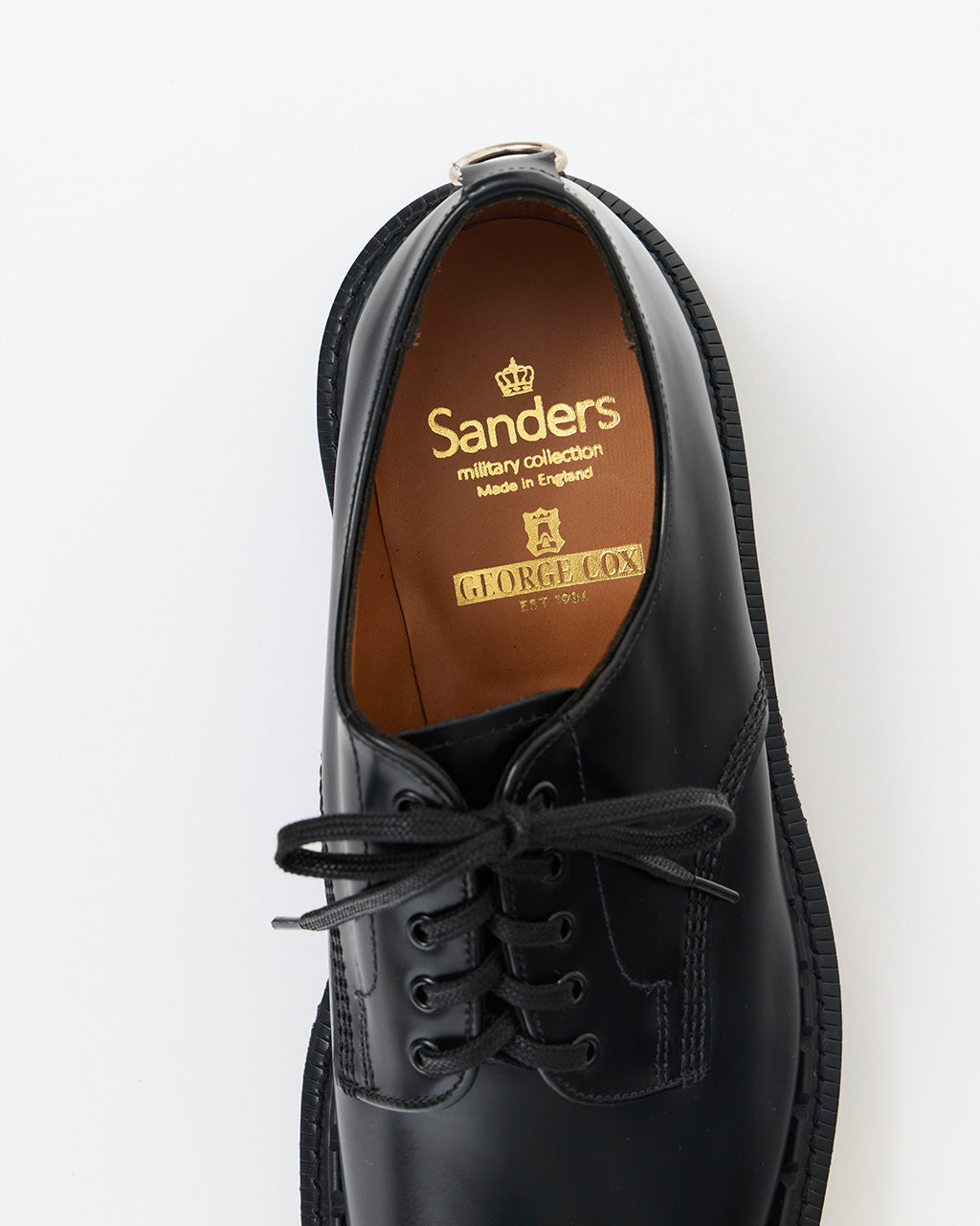 Sanders Military Derby Shoe GB 4 ブラック SANDERS（サンダース） MILITARY DERBY SHOE ブラック