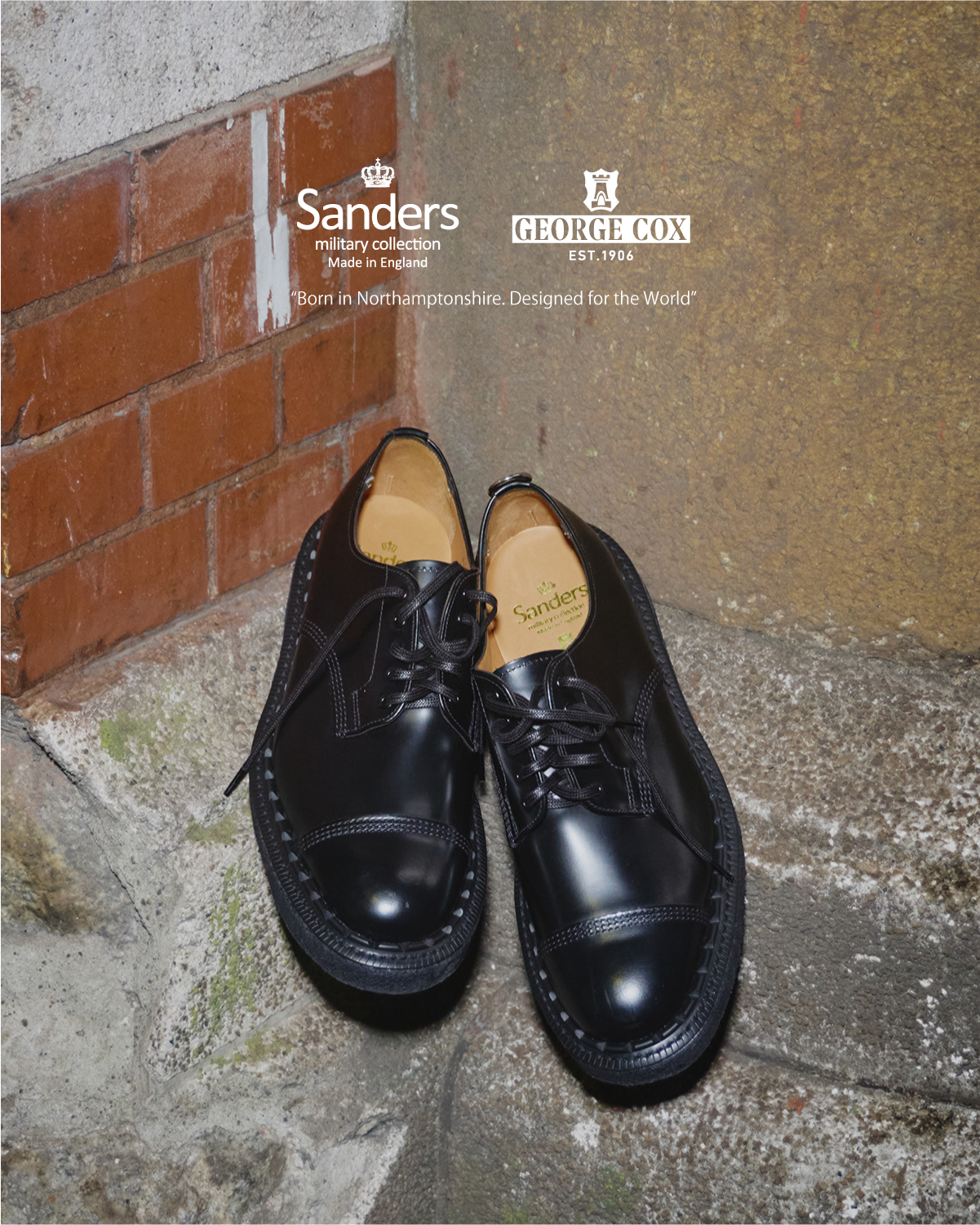 Sanders Military Derby Shoe GB 4 ブラック Sanders Military Derby Shoe GB 4 ブラック SANDERS（サンダース